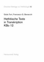 Hethitische Texte in Transkription Kbo 12 3447110422 Book Cover