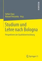 Studium Und Lehre Nach Bologna: Perspektiven Der Qualitatsentwicklung 365803016X Book Cover