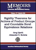 Rigidity Theorems For Actions Of Product Groups And Countable Borel Equivalence Relations (Memoirs of the American Mathematical Society) 0821837710 Book Cover