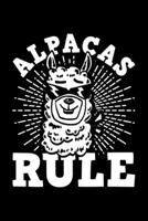 Alpacas Rule: Lined A5 Notebook for Alpaca 1708079645 Book Cover