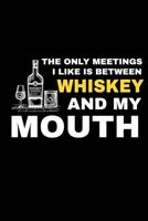 The Only Meetings I Like Is Between Whiskey And My Mouths: Office Humor College Ruled Line Notebook 1081094893 Book Cover