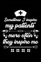 Patients Inspire Me: Notebook for Nurse Nursing Registered Nurse Practitioner Anesthetist 6x9 in Dotted 1093606142 Book Cover
