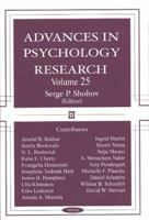 Advances in Psychology Research 1590337654 Book Cover
