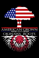 Journal: Okinawa Roots American Grown US Flag Japan Japanese Black Lined Notebook Writing Diary - 120 Pages 6 x 9 1705886973 Book Cover