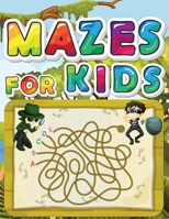 Mazes For Kids: Activity Book for kids aged 4-6, 6-8, Christmas workbook for game, funny mazes and handdrawn mazes B08PJNY39B Book Cover
