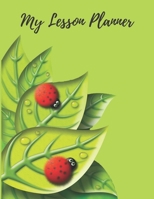 Teacher Lesson Planner Ladybugs: A lesson planner with weekly and monthly layouts, undated, academic year August through July. Ladybug themed cover. Great gift idea also!! 1088821391 Book Cover