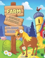 Farm animals fun activity coloring book for children 2-5 and 6-8 | inside of the book are 40 cute coloring pages of farm images that will keep your ... skills that prepare them for school. B09DMTLS5P Book Cover