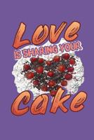 Love Is Sharing Your Cake: Dessert Lover Recipe Book to Write In 1097910113 Book Cover