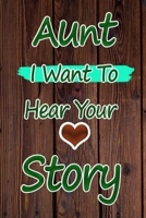 Aunt I Want To Hear Your Story: A Journal to Tell me Your Memories 1652444688 Book Cover