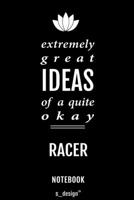 Notebook for Racers / Racer: awesome handy Note Book [120 blank lined ruled pages] 1700732048 Book Cover