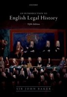 Introduction to English Legal History 0198812604 Book Cover