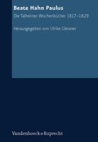 Beate Hahn Paulus: Die Talheimer Wochenbucher 1817-1829 3525558538 Book Cover