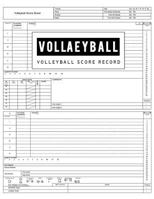 Volleyball Score Record: Volleyball Game Record Book, Volleyball Score Keeper, Spaces on which to record players, Substitutions, Serves, Points, Sanctions, Size 8.5 x 11 Inch, 100 Pages 172346175X Book Cover