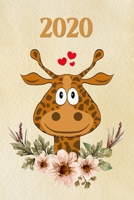 2020: girafe - Agenda - Planificateur Hebdomadaire et Mensuel - Agenda semainier 2020 - Calendrier des semaines 2020 - 20 pages Adresses - 12 pages relev� de temps 1692572857 Book Cover