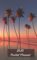 2020 Pocket Planner: January 2020 - December 2020 Mini Calendar - Monthly Dated With Yearly Spread and Notes Pages (Tropical, Sunset) 1713269899 Book Cover
