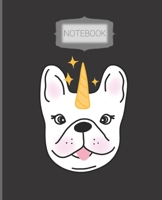 Notebook: Wide Ruled Line Notebook, School Notebook, Homes School Notebook, Gift for Kids, Students, Teens, 7.5 x 9.25 inches, French Bulldog Notebook, Frenchie Dog Notebook 1708569227 Book Cover