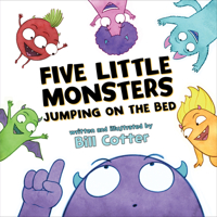 Five Little Monsters Jumping on the Bed 1492687480 Book Cover