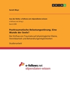Posttraumatische Belastungsstorung. Eine Wunde Der Seele? 3668429081 Book Cover