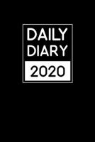 2020 Daily Diary: One day to write everything you find on a page per day diary by fully lined and dated with tabs with black cover 1701955423 Book Cover