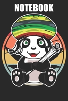 Notebook Funny Panda With Ganja: Dot Grid Journal or Notebook (6x9 inches) 120 Pages 1712181173 Book Cover
