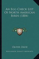 An Egg Check List Of North American Birds 1015338496 Book Cover