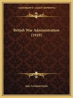 British War Administration 1164592238 Book Cover