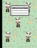 Composition notebook: Pretty Panda College Ruled Notebook for School, University and College. Nifty Lined Journal for Students, Kids and Teens for Writing & Notes 1651749205 Book Cover