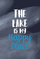 The Lake Is My Happy Place: All Purpose 6x9 Blank Lined Notebook Journal Way Better Than A Card Trendy Unique Gift Blue Texture Lake 1706279213 Book Cover