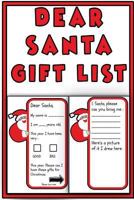 Dear Santa Gift List: Dear Santa Christmas gift list 1978395272 Book Cover