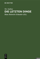 Die Letzten Dinge 311249055X Book Cover