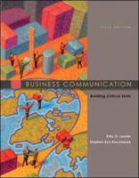 Business Communication Building Critical Skills 0073377724 Book Cover