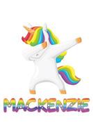 Mackenzie: Mackenzie 6x9 Journal Notebook Dabbing Unicorn Rainbow 1080083642 Book Cover