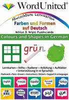 Colours and Shapes in German: Write & Wipe Flashcards (English, French, German and Spanish Edition) 1911333186 Book Cover