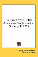 Transactions of the American Mathematical Society 0548784132 Book Cover