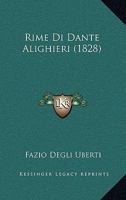 Rime Di Dante Alighieri (1828) 1167553535 Book Cover