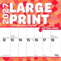 Large Print 2027 12 X 24 Inch (Hanging) Monthly Square Wall Calendar Matte Paper Plastic-Free B0GH91GNBY Book Cover