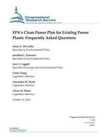 Epa's Clean Power Plan for Existing Power Plants: Frequently Asked Questions: R44341 1539688453 Book Cover