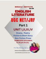 English Literature UGC NET JRF: Part 1, UNIT I, II, III, IV B0G2YZX84J Book Cover