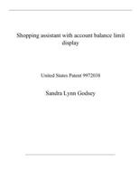 Shopping assistant with account balance limit display: United States Patent 9972038 B08RGYNSLH Book Cover