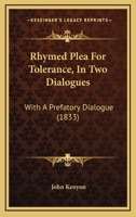 Rhymed Plea for Tolerance 0353992534 Book Cover