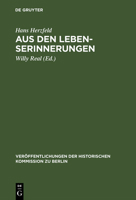 Aus den Lebenserinnerungen 3110135205 Book Cover