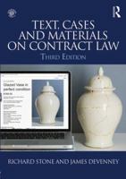 Text, Cases and Materials on Contract Law 0367222957 Book Cover