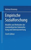 Empirische Sozialforschung: Modelle Und Methoden Der Standardisierten Datenerhebung Und Datenauswertung 381003701X Book Cover