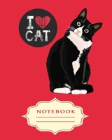 I LOVE CAT: Notebooks are a very essential part for taking notes, as a diary, writing thoughts and inspirations, tracking your goals,for homework, planning and organizing. 1699116342 Book Cover