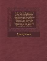 Electricity for Engineers 1145913318 Book Cover