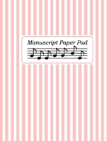 12 Staff Manuscript Paper Pad: Music writing notebook, Blank sheet music journal, Songwriting - Original line pattern cover - pink 1671691423 Book Cover