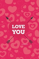 Love You Notebook, Blank Write-in Journal, Dotted Lines, Wide Ruled, Medium (A5) 6 x 9 In (Pink) 1714383059 Book Cover