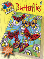 3-D Coloring Book--Butterflies 0486481611 Book Cover