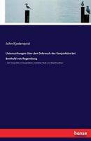 Untersuchungen Uber Den Gebrauch Des Konjunktivs Bei Berthold Von Regensburg 3743648032 Book Cover