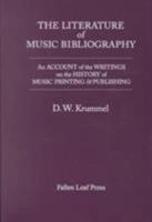 The Literature of Music Bibliography 0914913212 Book Cover